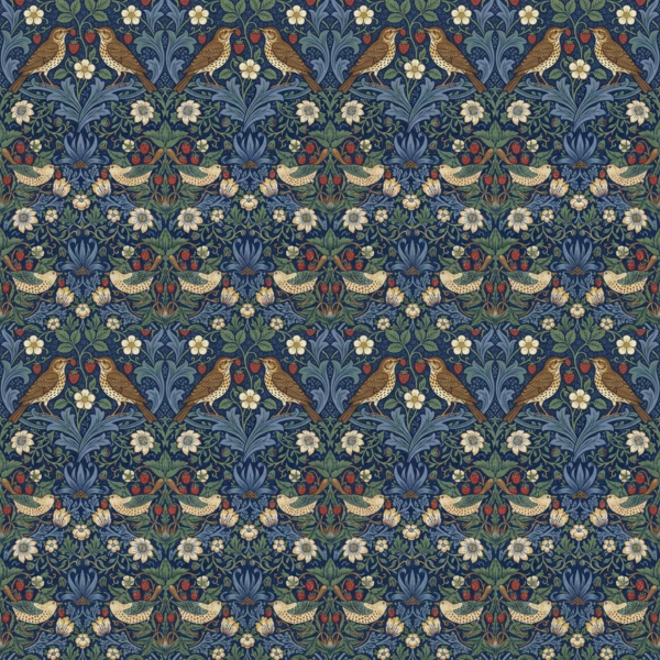 Strawberry Thief seamless pattern — William Morris heritage
