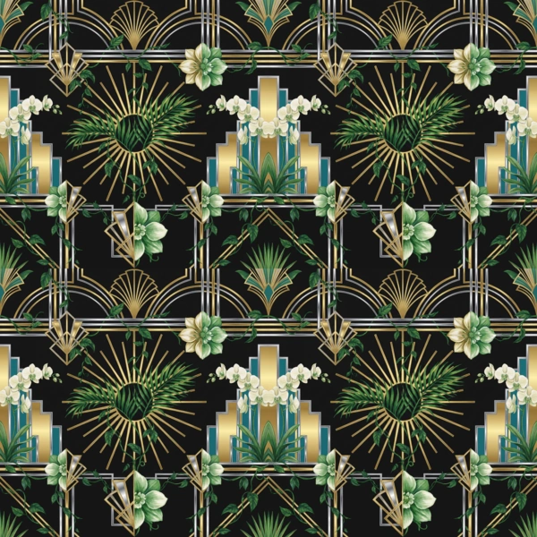 Art Deco Flora pattern