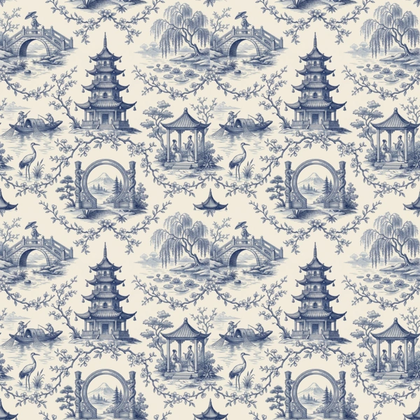 Chinoiserie Toile pattern