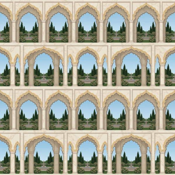Mughal Arch seamless pattern — Indian heritage
